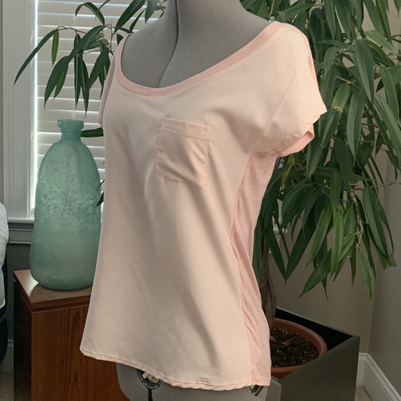Express Pale Pink Short Sleeve T-Shirt Top - Picture 6 of 9